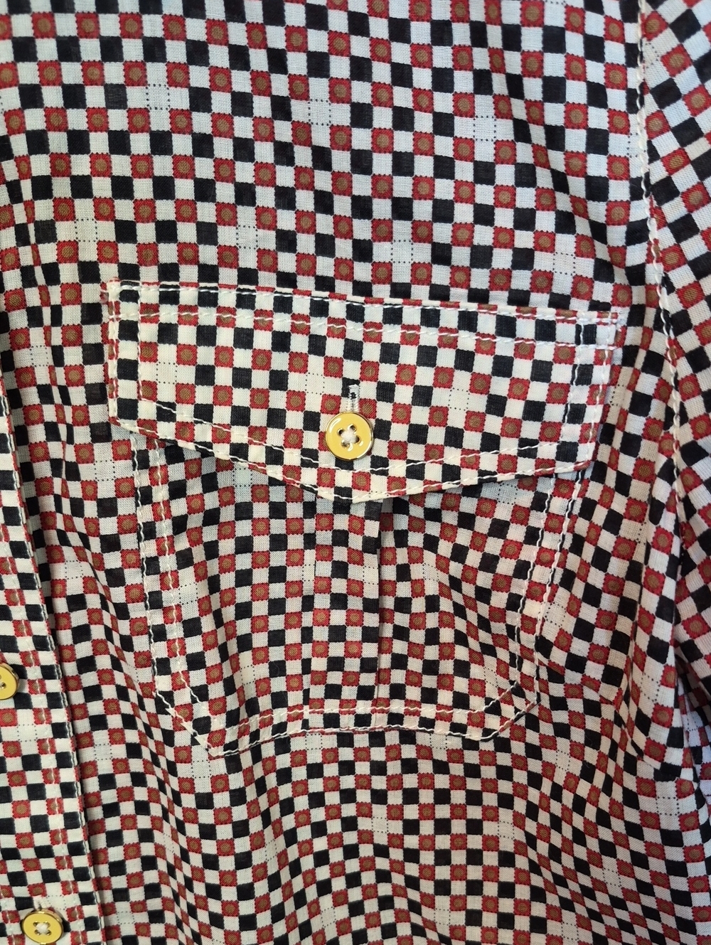 Tory Burch Brown and White Patterned Tunic - Picture 6 of 9